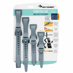 Sea To Summit  Stretch-Loc TPU straps grey per 4 stuks