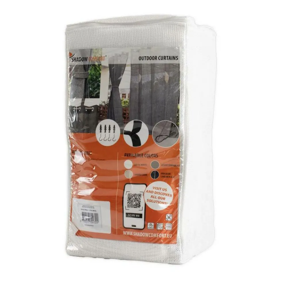 Shadow Comfort Buitengordijnen 137 x 220 cm arctic white per 2 stuks