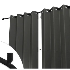 Shadow Comfort Buitengordijnen 137 x 220 cm carbon black per 2 stuks