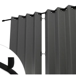 Shadow Comfort Buitengordijnen 137 x 220 cm cool grey per 2 stuks