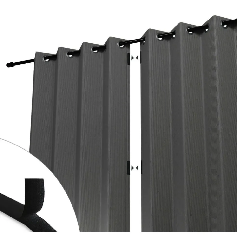 Shadow Comfort Buitengordijnen 137 x 220 cm cool grey per 2 stuks