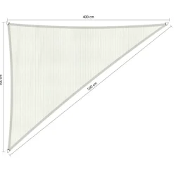 Shadow Comfort Driehoek schaduwdoek 300 x 400 x 500 cm arctic white