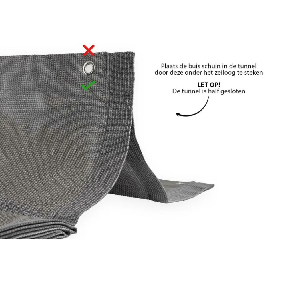 Shadow Comfort Harmonica schaduwdoek 370 x 370 cm cool grey