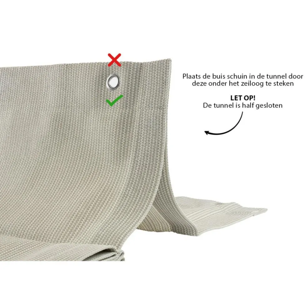 Shadow Comfort Harmonica schaduwdoek 370 x 370 cm sahara sand