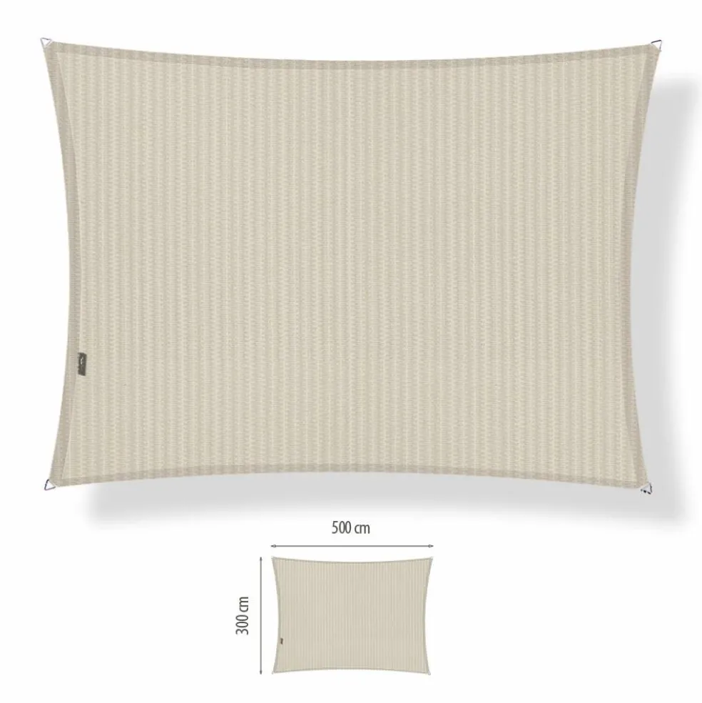 Shadow Comfort Rechthoek schaduwdoek 300 x 500 cm sahara sand