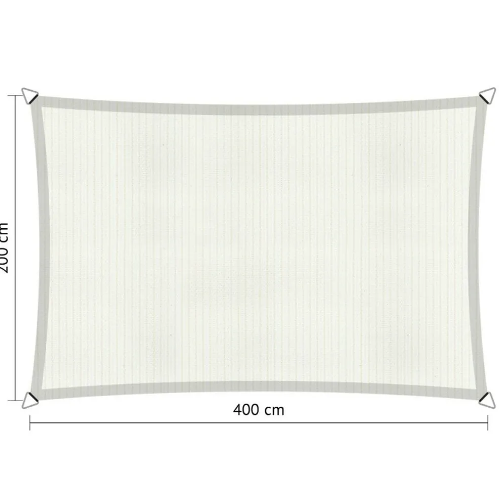 Shadow Comfort Rechthoek schaduwdoek 200 x 400 cm arctic white