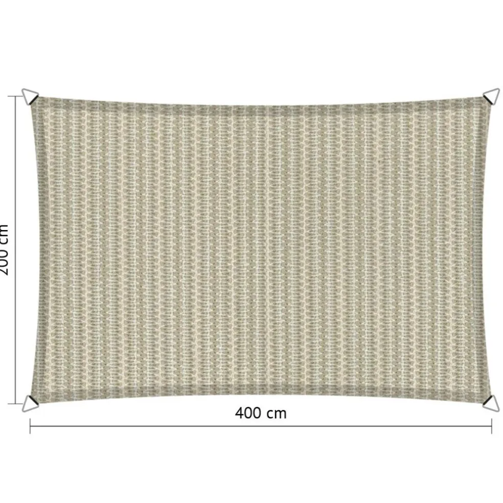 Shadow Comfort Rechthoek schaduwdoek 200 x 400 cm sahara sand