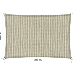 Shadow Comfort Rechthoek schaduwdoek 200 x 300 cm sahara sand