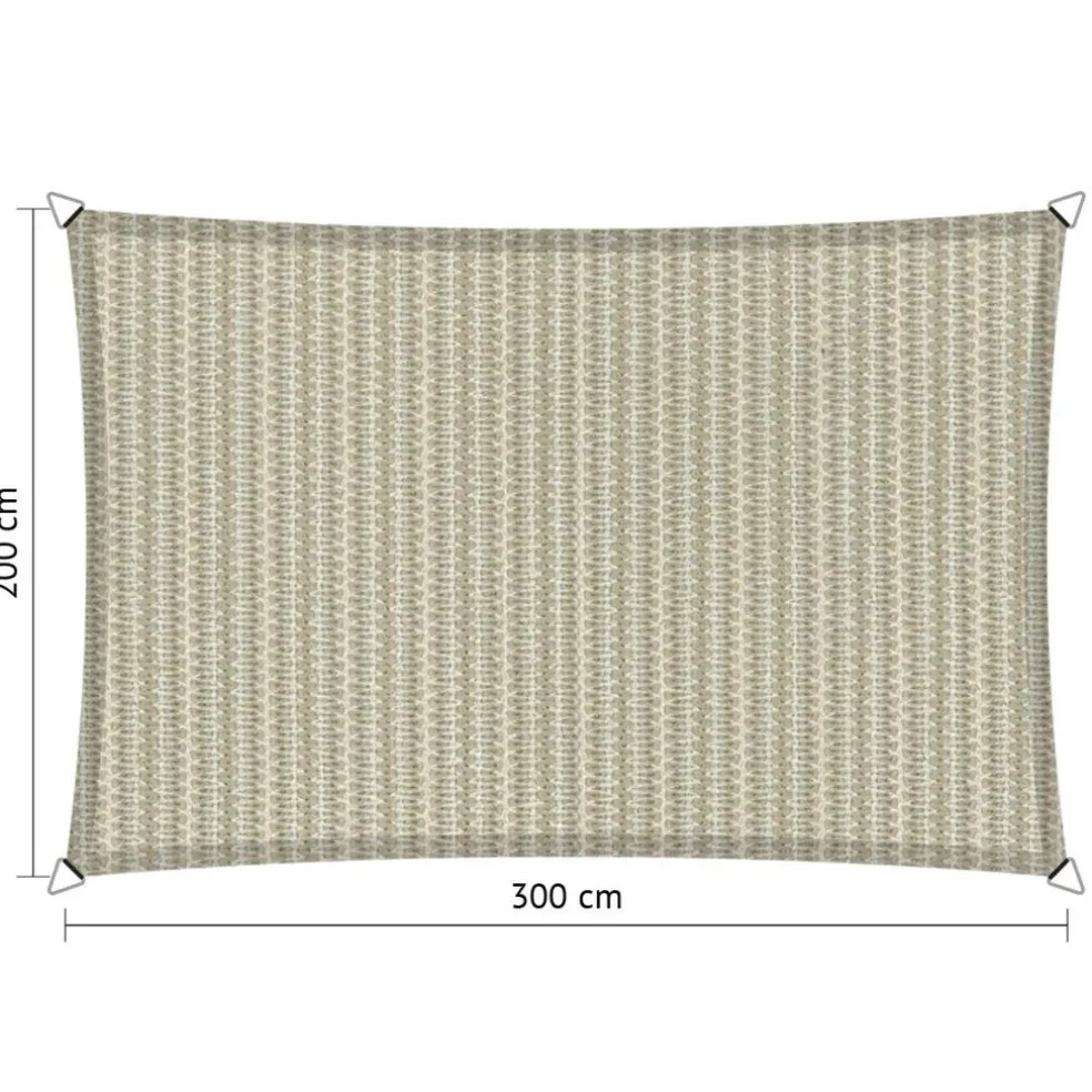 Shadow Comfort Rechthoek schaduwdoek 200 x 300 cm sahara sand