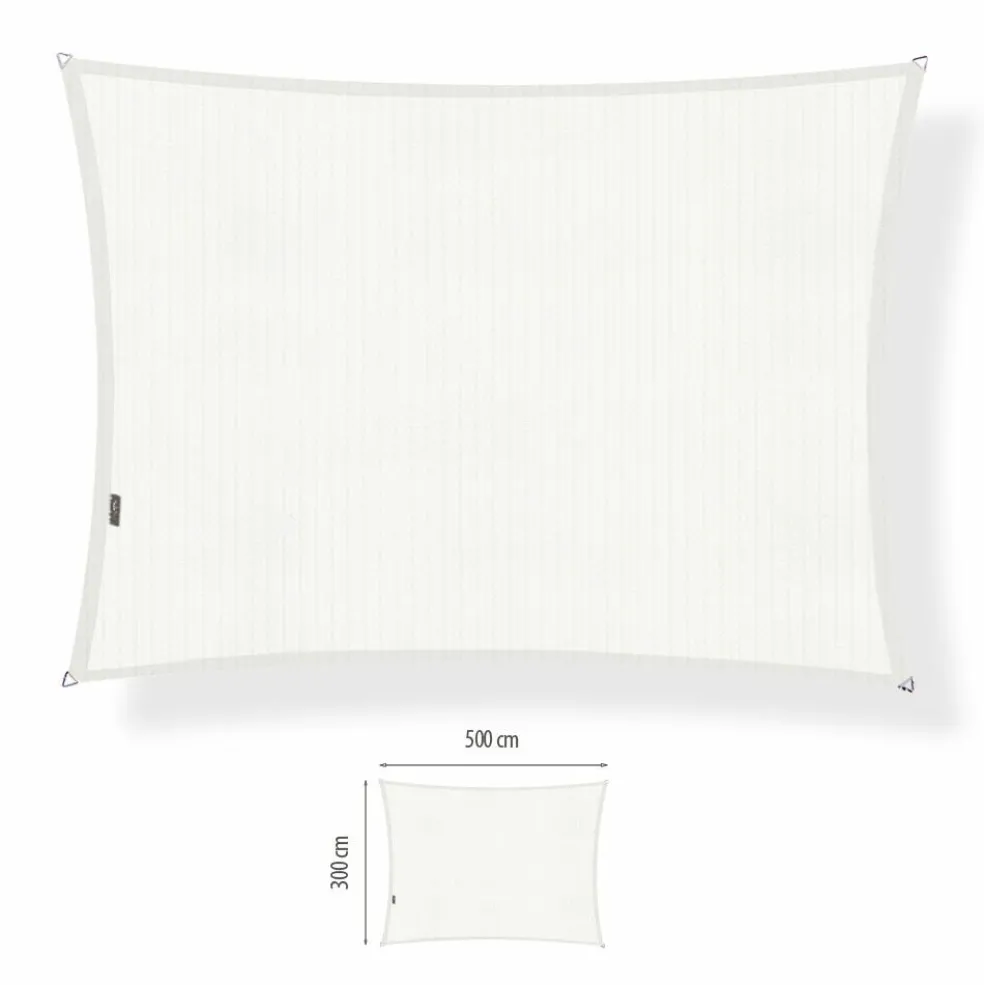 Shadow Comfort Rechthoek schaduwdoek 300 x 500 cm arctic white