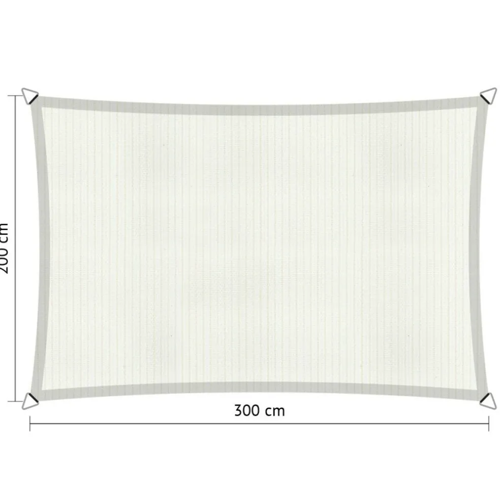 Shadow Comfort Rechthoek schaduwdoek 200 x 300 cm arctic white