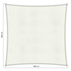 Shadow Comfort Vierkant schaduwdoek 400 x 400 cm arctic white