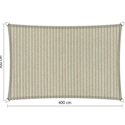 Shadow Comfort Waterdicht rechthoek schaduwdoek 300 x 400 cm sand
