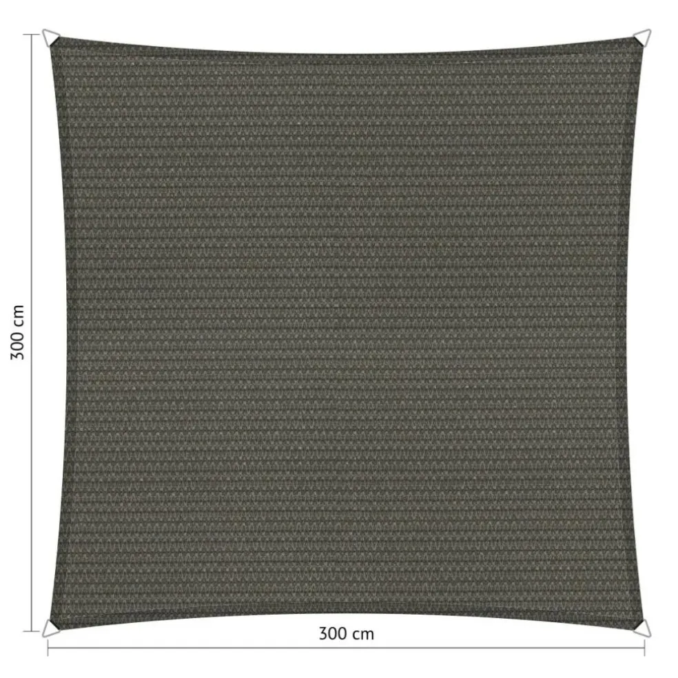 Shadow Comfort Waterdicht vierkant schaduwdoek 300 x 300 cm grey