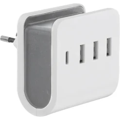 SHI USB 4x 4,8A wandoplader wit