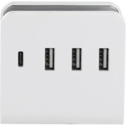 SHI USB 4x 4,8A wandoplader wit