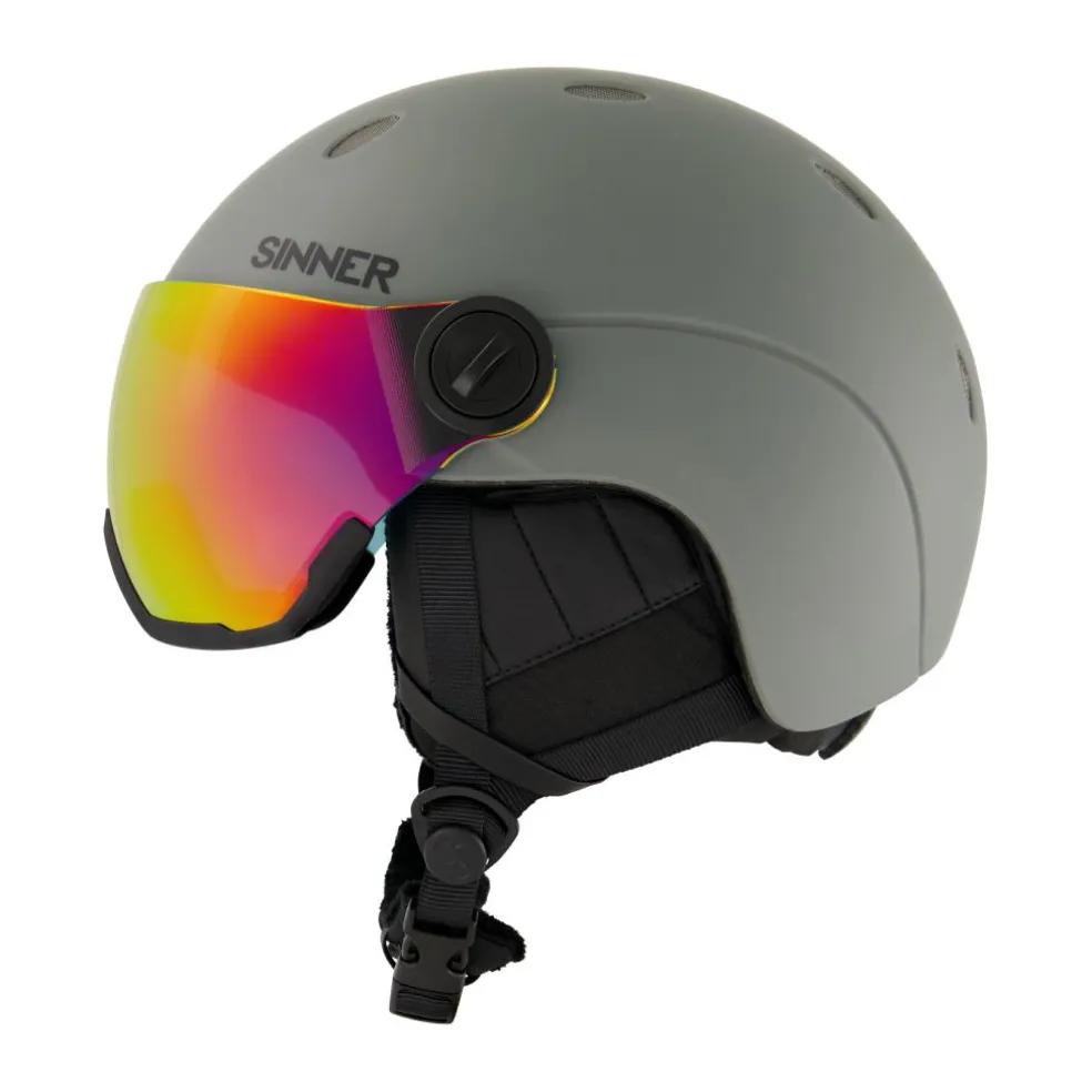 Sinner TITAN VISOR skihelm matte moss green