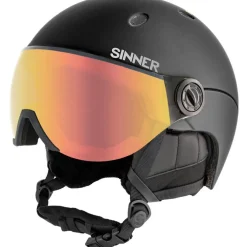 Sinner TITAN VISOR skihelm matte black red