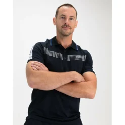 Sjeng Sports  Celio tennispolo heren dark blue