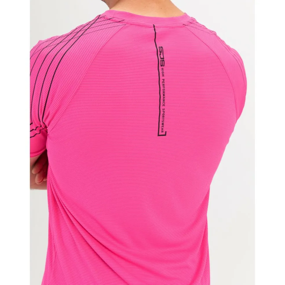 Sjeng Sports Sancho tennisshirt heren pink glo