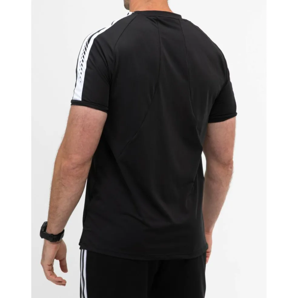 Sjeng Sports Sinclair tennisshirt heren black melange