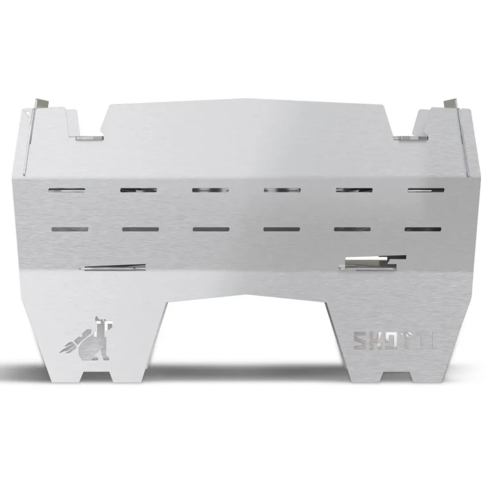 SKOTTI Mini Grill houtskoolbarbecue silver