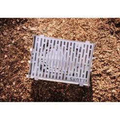 SKOTTI Mini Grill houtskoolbarbecue silver