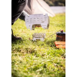 SKOTTI Mini Grill houtskoolbarbecue silver