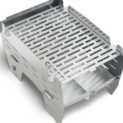 SKOTTI Mini Grill houtskoolbarbecue silver