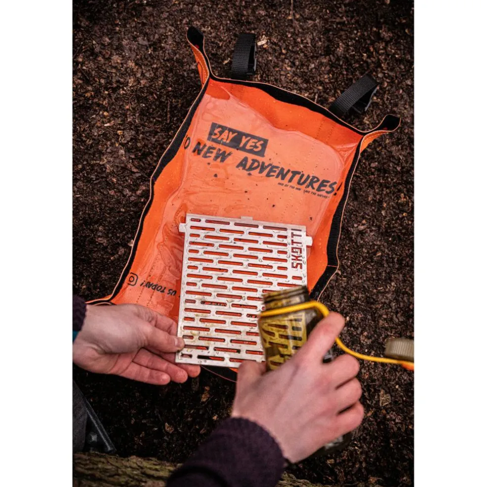 SKOTTI Mini Grill houtskoolbarbecue silver