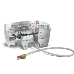 SKOTTI Mini Grill houtskoolbarbecue silver