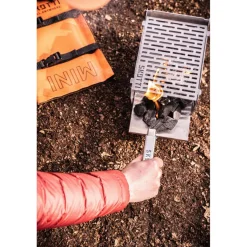 SKOTTI Mini Grill houtskoolbarbecue silver