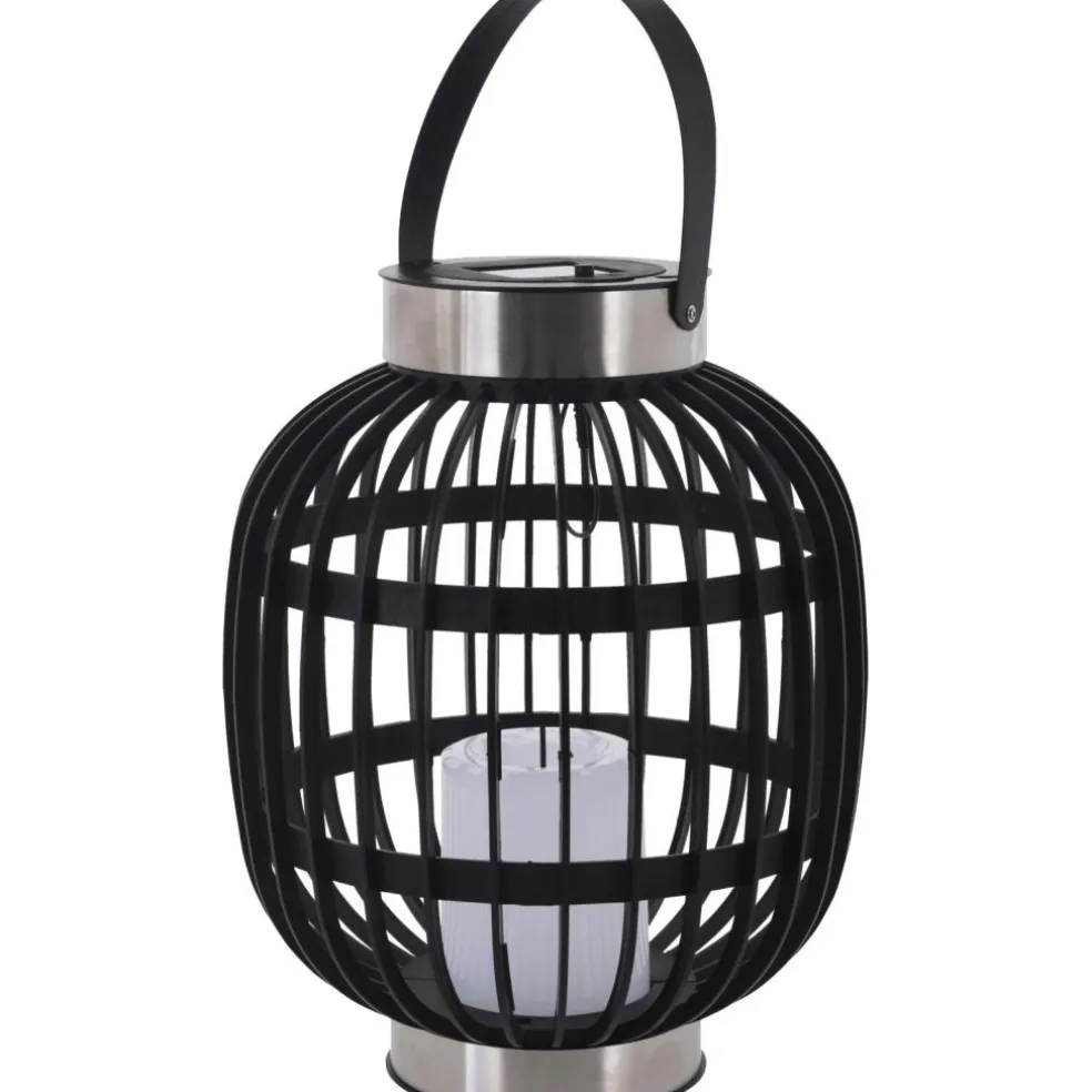 Solar LED lantaarn zwart