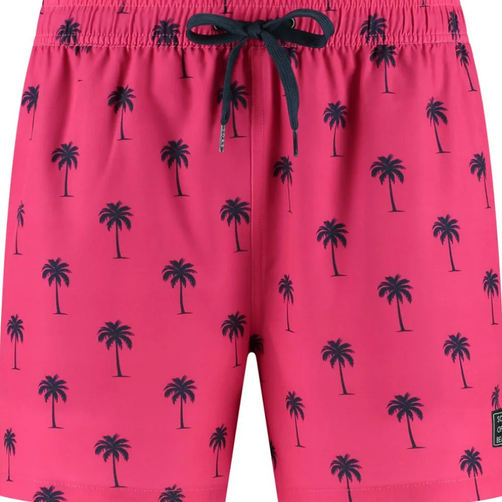Son of a Beach Palmtree zwembroek heren pink