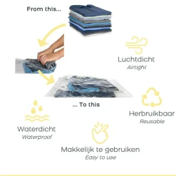 Space Buddy  Vacuüm opbergzakken reisset 4-delig