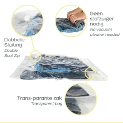 Space Buddy  Vacuüm opbergzakken reisset 4-delig
