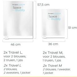 Space Buddy  Vacuüm opbergzakken reisset 4-delig