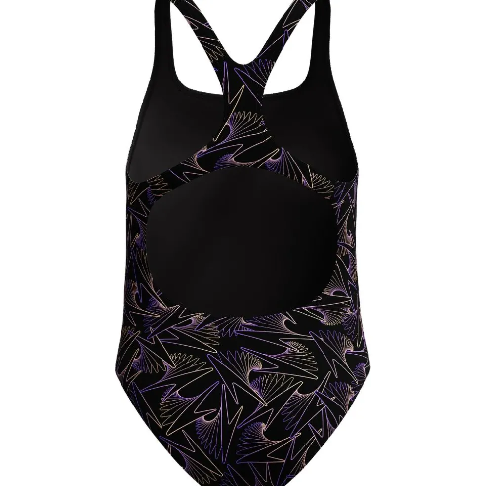 Speedo Hyperboom Medalist Allover Print badpak junior black peach