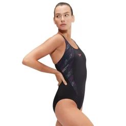 Speedo HyperBoom Muscleback badpak dames pink black