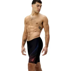 Speedo Medley Logo Jammer zwemboxer heren black orange