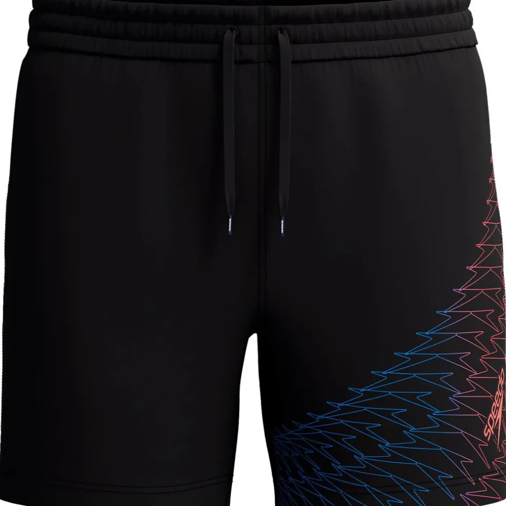 Speedo Medley Logo zwembroek heren black neon coral