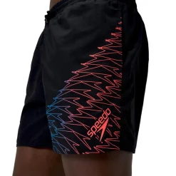 Speedo Medley Logo zwembroek heren black neon coral