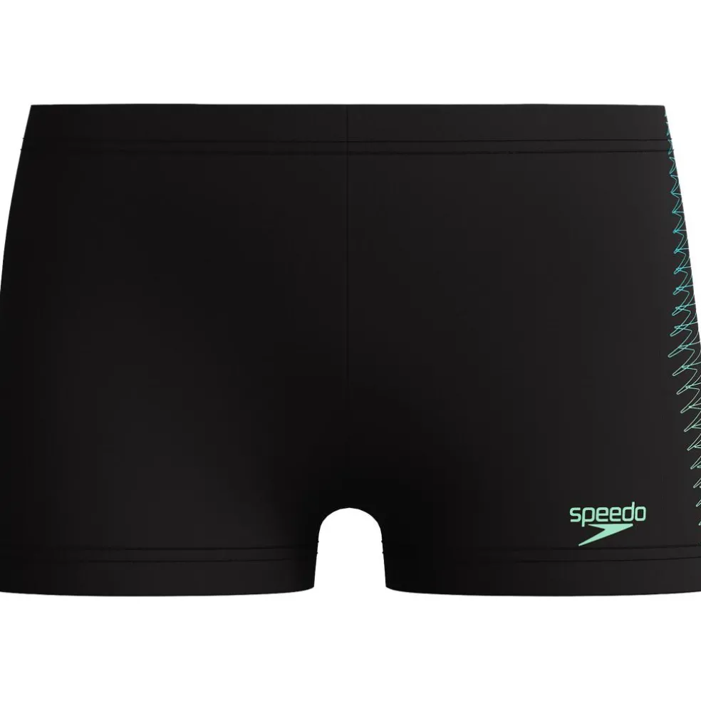Speedo Plastisol Placement zwemboxer junior black green