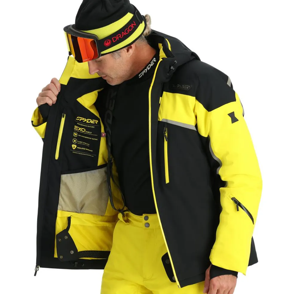 Spyder Leader winterjas heren acid yellow