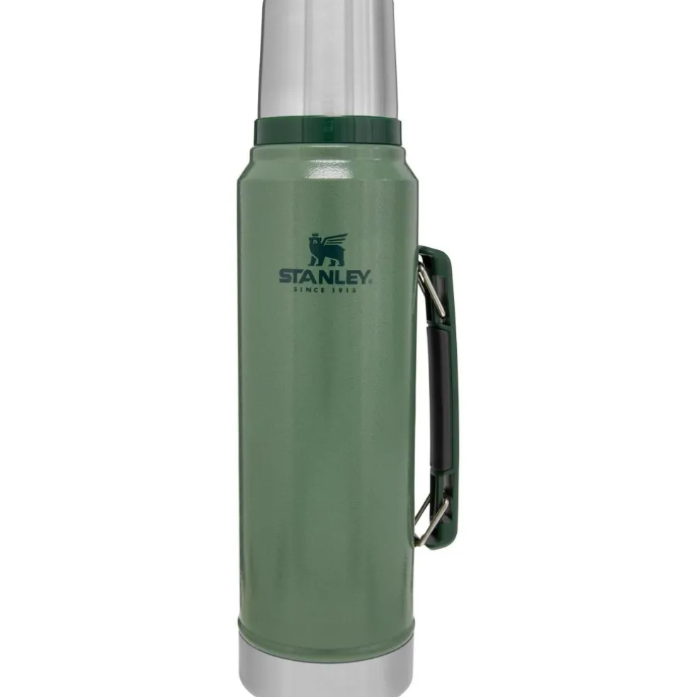Stanley PMI Classic Vacuüm thermosfles 1 liter hammertone green
