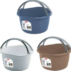 Stefanplast Ronde afwasteil met hengsels 16 liter assorti