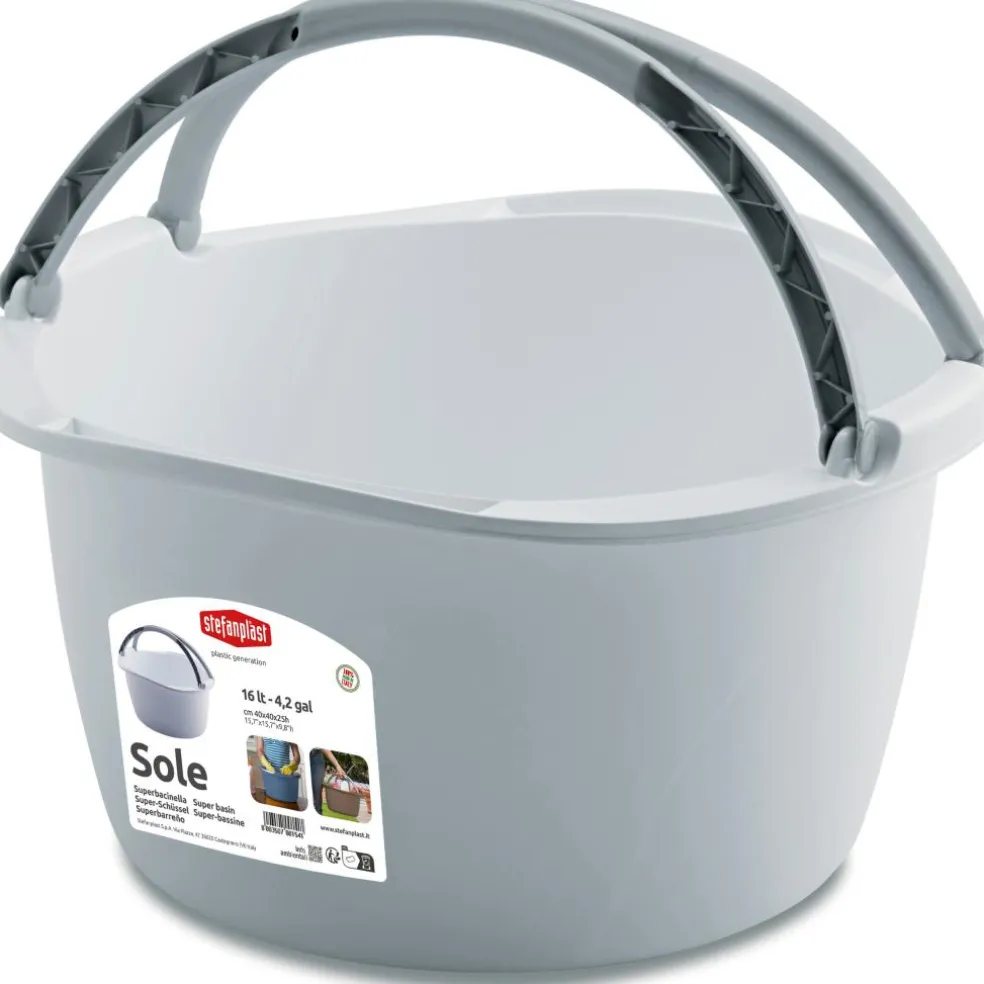 Stefanplast Ronde afwasteil met hengsels 16 liter assorti