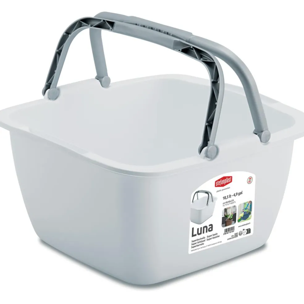 Stefanplast Vierkante afwasteil met hengsels 18,5 liter assorti