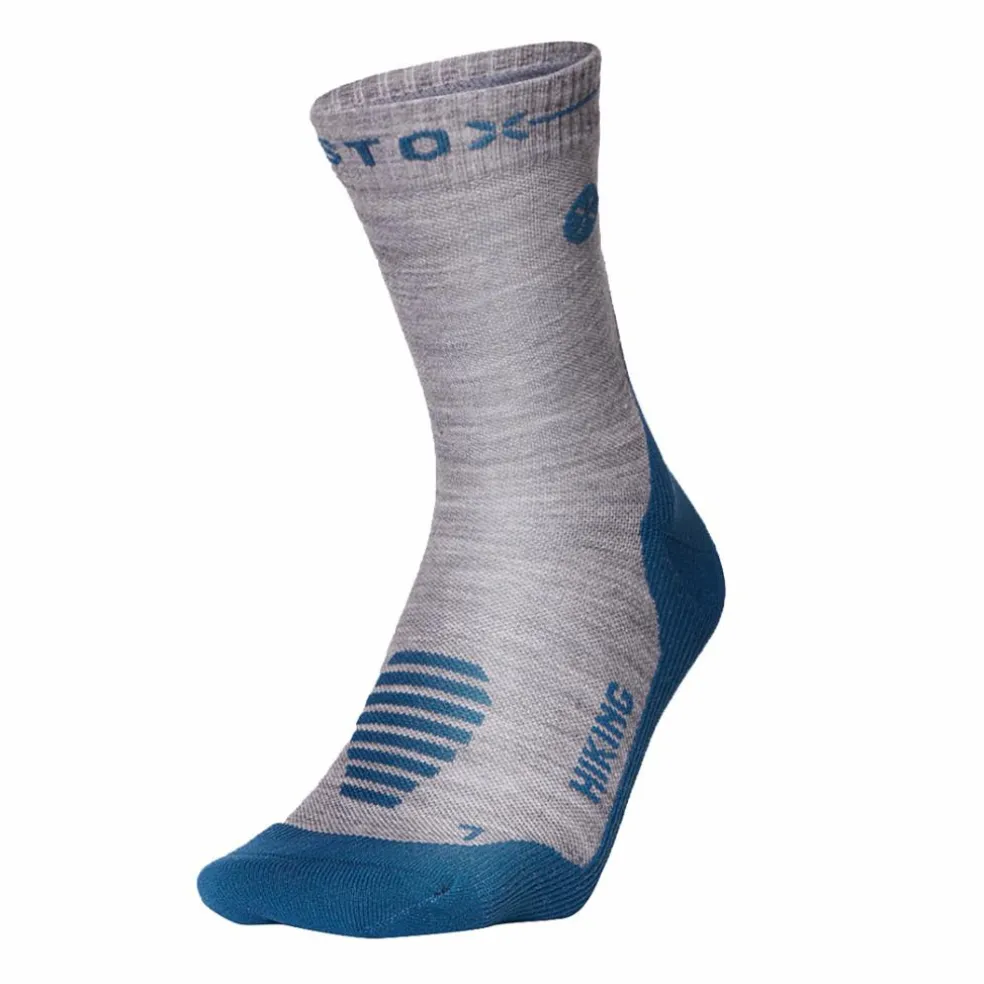 STOX Energy Socks Merino Hiking wandel compressiesokken dames silver grey teal