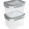 Sunware Club Cuisine vershouddoos 1,9 liter transparant  grijs 2-pack